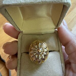 14k gold large statement ring